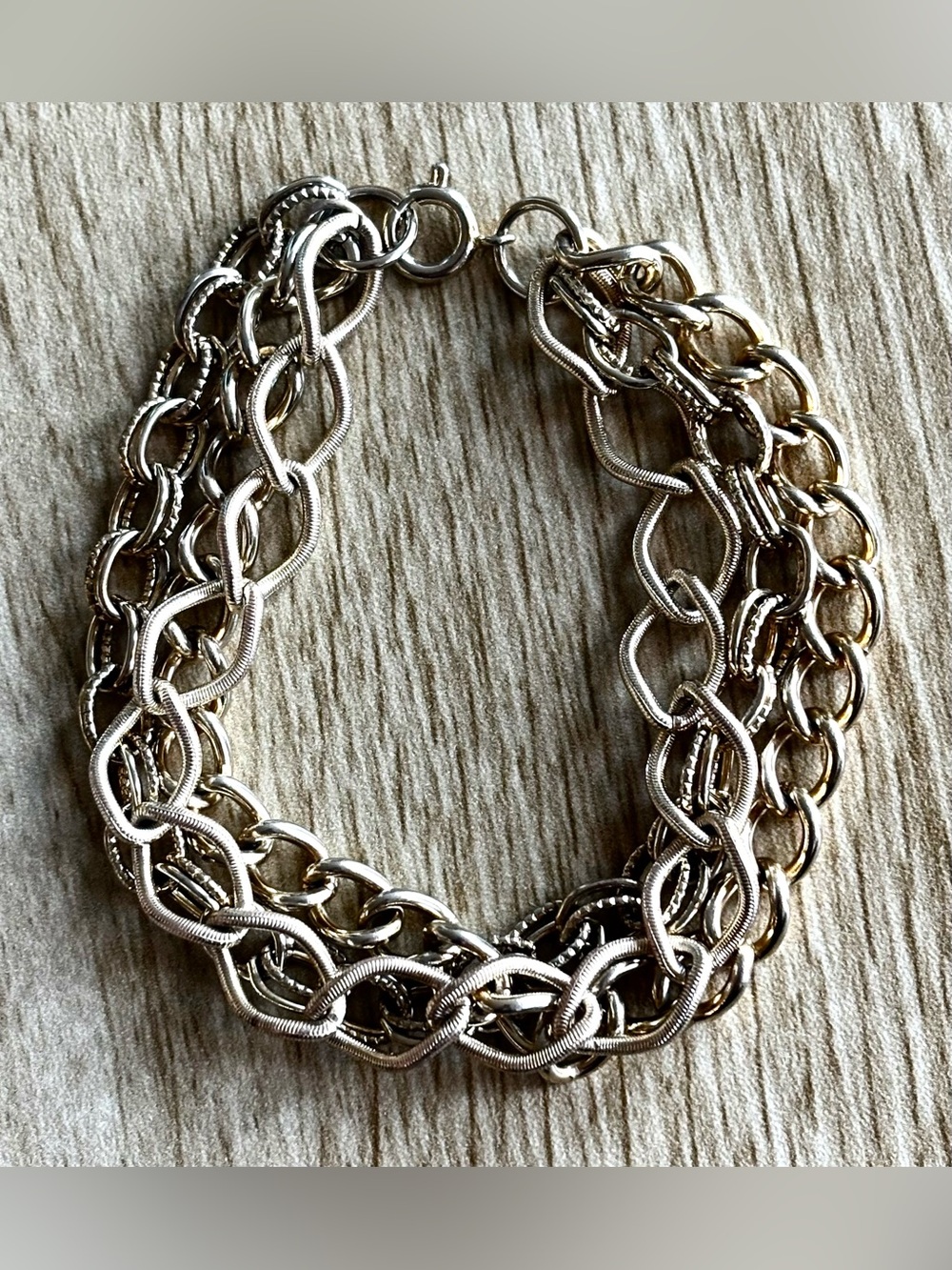 Multi-Strand Gold Chain Bracelet